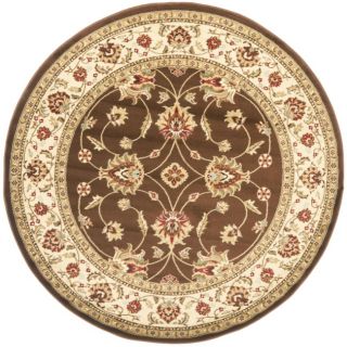 Lyndhurst Traditions Brown/ Ivory Rug (53 Round)