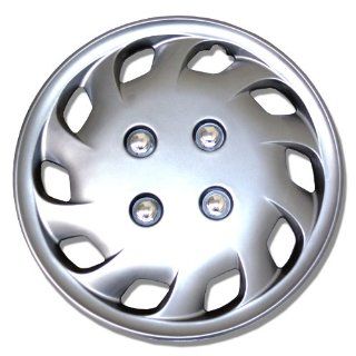 TuningPros WSC 501S14 Hubcaps Wheel Skin Cover 14 Inches Silver Set of 4: Automotive