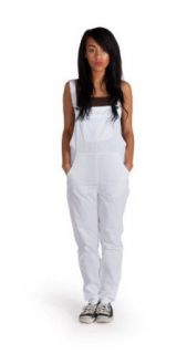 Womens White Lightweight Denim Bib Overalls Summer Cotton Girls Fashion: Overalls And Coveralls Workwear Apparel: Clothing