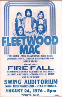 Fleetwood Mac 1976 14" X 22" Vintage Style Concert Poster : Prints : Everything Else