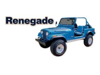 1977 1978 Jeep Renegade CJ5 CJ7 Decals & Stripes Kit   BLUE / GOLD: Automotive