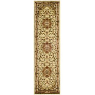 Lyndhurst Collection Traditional Ivory/ Rust Runner (23 X 12)