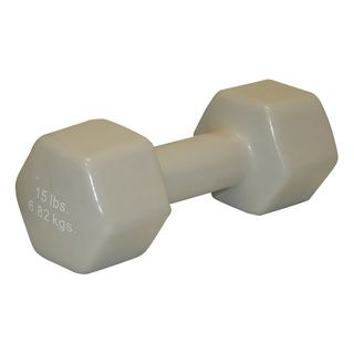 Cando Vinyl coated 15 pound Dumbbell