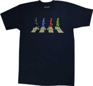 Power Rangers Abbey Road Crew Men's Blue T Shirt: Clothing