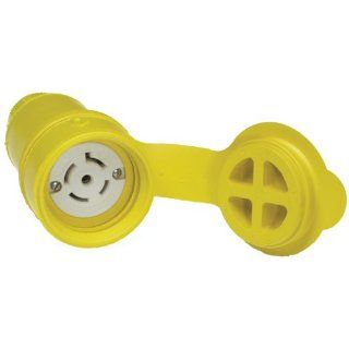 Woodhead 27W82 Watertite Wet Location Locking Blade Connector, 3 Phase, 5 Wires, 4 Poles, NEMA L22 20 Configuration, Yellow, 20A Current, 277/480V Voltage: Electric Plugs: Industrial & Scientific