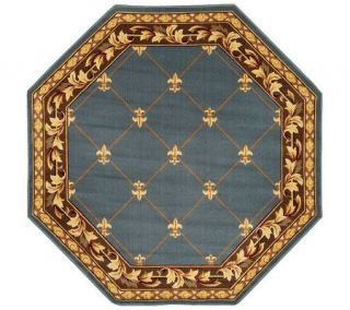 Floor Plans by Royal Palace Fleur de Lis 66&quotOctagonPowe Loomed Wool Rug —