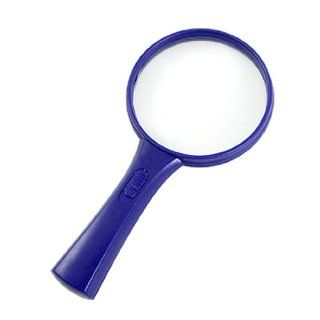 LED Illuminated 5X Magnifying Glass Magnifier Navy Blue : Office Products