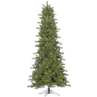 4.5' Pre Lit Slim Ontario Spruce Artificial Christmas Tree Multi Color LED Lights   Artificial Christmas Trees
