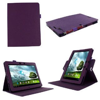 rooCASE ASUS MeMO Pad FHD 10 Case ME302C / ME301T   Dual View Multi Angle Stand Cover   Purple: Computers & Accessories