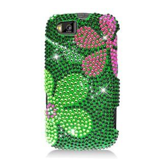 Eagle Cell PDMOTXT603F303 RingBling Brilliant Diamond Case for Motorola Admiral XT603   Retail Packaging   Green Daisy: Cell Phones & Accessories