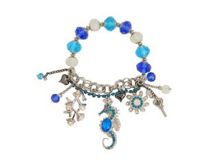 Betsey Johnson Iconic Blue Seahorse Multicharm Stretch Bracelet
