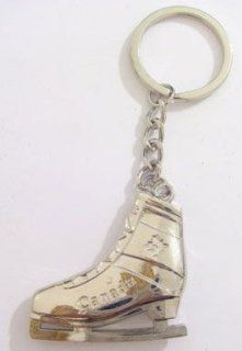 3d Silver Tone Metal Ice Skate KEY Chain 1.5" Canada : Sports Related Key Chains : Sports & Outdoors