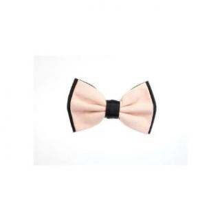 Formal 2 Tone Bow Tie Black   Peach at  Mens Clothing store: