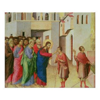 Jesus Opens the Eyes of a Man Born Blind, 1311 Poster