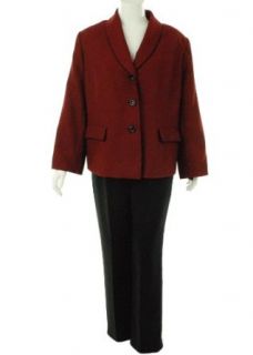 Evan Picone Plus Size Suit, Contrast Jacket & Pants Red 24W at  Womens Clothing store