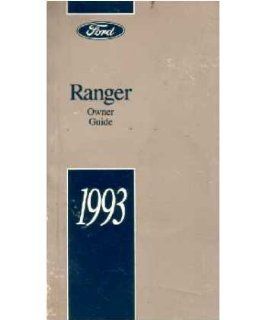 1993 Ford Ranger Owners Manual User Guide Reference Operator Book Fuses Fluids Automotive