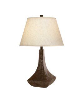 Kichler Lighting 70591CA Missoula 1 Light CFL Table Lamp, Hammered Bronze Finish with Linen Fabric Hard Back Shade    