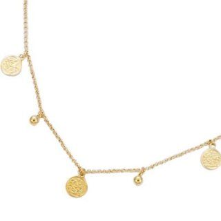 So Chic Jewels   18K Gold Plated Coins & Balls Chain Necklace   Length 40+2 cm: So Chic Jewels: Jewelry