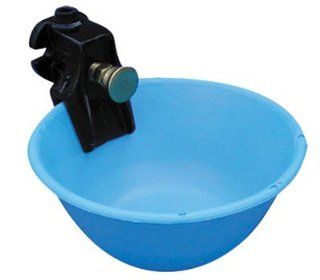 Water Bowl with Push Button Valve: Pet Supplies
