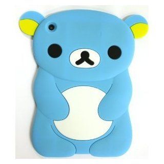 Best2buy365 Cute 3D Lovely Cartoon Bear Silicone Soft Skin Case Cover For ipad mini light blue: Computers & Accessories