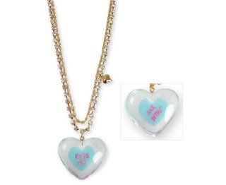 Betsey Johnson Candyland Candy Land Kiss Me Heart Pendant Necklace: Jewelry