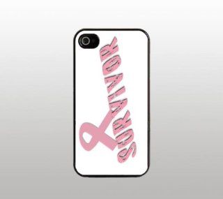 Pink Ribbon   Case for Apple iPhone 5   Hard Plastic   Black   Custom Cover   Breast Cancer Survivor Awareness: Cell Phones & Accessories