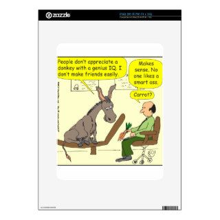 donkey genius smart a$$ color cartoon iPad skins