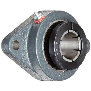 Browning VF2B 323 Medium Duty Flange Unit, 2 Bolt, BOA Concentric Lock, Regreasable, Contact and Flinger Seal, Cast Iron, Inch, 1 7/16" Bore, 5 21/32" Bolt Hole Spacing Width, 6 3/4" Overall Width Flange Block Bearings Industrial & Sci