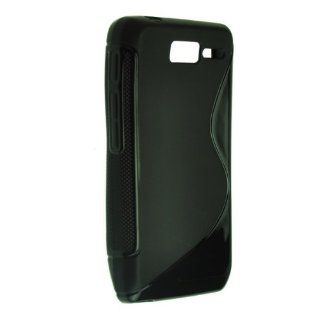 Okeler Black S Line Soft TPU Curve Gel Case Cover Skin for Motorola RAZR D1 with Free Pen Cell Phones & Accessories
