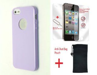 Northlogic (GRAPE PURPLE)iPhone 4S / 4 Latest Design Candy Jelly Glossy Cover Case Soft TPU Rubberized Case for Iphone 4s or Iphone 4 + (Free Matte Anti glare , Anti fingerprint Front Screen Protector + SIM Card Ejection Tool Pin + Anti Dust Bag Pouch) C