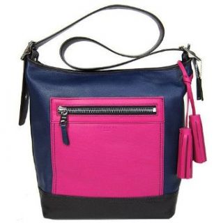 Coach Legacy Leather Colorblock Convertible Duffle Hobo Handbag 19979 Multi Blue Pink Black: Shoes