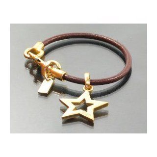 Coach Star Charm Leather Cord Bracelet 9432: Clothing