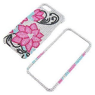 Rhinestones Protector Case for Apple iPhone 5, Violet Lily Full Diamond: Cell Phones & Accessories