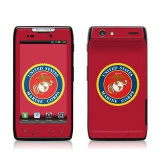 USMC Red Design Protective Skin Decal Sticker for Motorola Droid Razr Cell Phone Cell Phones & Accessories
