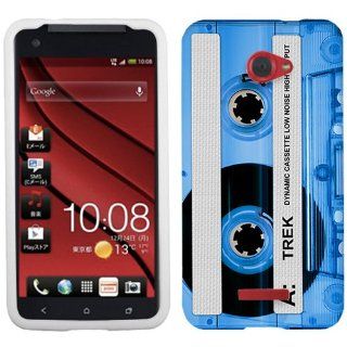 HTC DROID DNA Retro Clear Cassette Tape Blue Phone Case Cover: Cell Phones & Accessories
