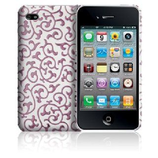 Case Mate Ivy Hard Case with Fabric for iPhone 4   White/Pink   Fits AT&T iPhone: Cell Phones & Accessories