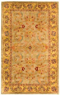 Safavieh Classics Collection CL324A Handmade Light Green and Gold Wool Area Rug, 3 Feet by 5 Feet   Runners