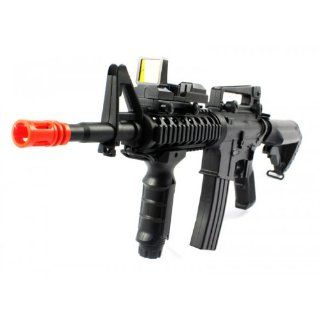 WELL R16 M16 Electric Airsoft Gun Full Metal Gearbox FPS 325 w/ Adjustable Vertical Foregrip, Retractable Stock : Airsoft Pistols : Sports & Outdoors