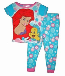 Disney the Little Mermaid Toddler Cotton Pajama Set (4T): Pants Pajamas Sets: Clothing