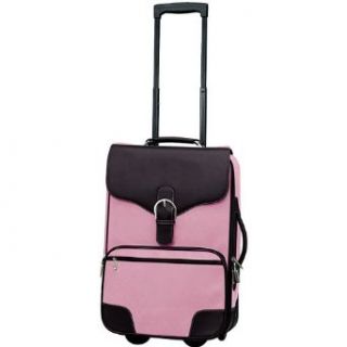 Royal Palms 21" Leather Rolling Upright Carry On Bag Luggage   Pink Clothing