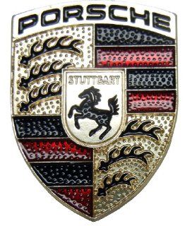 Porsche Real Aluminum Car Logo Badge Emblem for 911 914 993 928 968 944 986 930 996 924 996 997 Boxster Cayenne Carrera Targa Panamera Cayman: Automotive