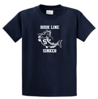 Hook, Line, Sinker, Teo Catfish Funny Novelty T shirt: Clothing