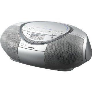 Sony CFDS350 Portable CD Radio Cassette Recorder Boombox Speaker System (Silver) (Discontinued by Manufacturer) : Boom Box : MP3 Players & Accessories