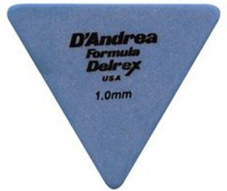 D'Andrea TD355 1.0HV Formula Delrex Guitar Picks, 12 Piece, Blue, 1.0mm, Heavy: Musical Instruments