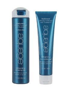 Aquage Sea Extend Silkening Shampoo 10 oz and Conditioner 5 oz Duo Set : Beauty