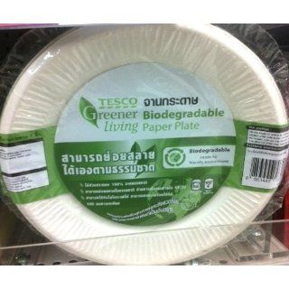 Biodegradable Paper Plates 7 Inches Diameter, Heat Resistance and Microwave Safe (Pack of 10 Plates): Industrial & Scientific