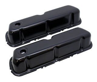1962 85 Ford Small Block 260 289 302 351W Steel Valve Covers   Black: Automotive