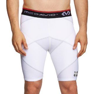McDavid 8200 Cross Compression Shorts with Hip Spica   White : Sports & Outdoors