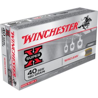 Winchester WinClean Brass Enclosed Base Handgun Ammo .40 SW 180 gr. BEB 444345