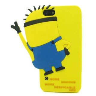 Best2buy365 3D Cartoon Cute Hide and Seek Despicable Me 2 More Minions Henchmen Soft Silicone Case Skin Protective Cover for Apple iPhone 4 4G 4s 4thGeneration+1x Wine Bottle Dust Plug phone Charm for cellphone: Cell Phones & Accessories